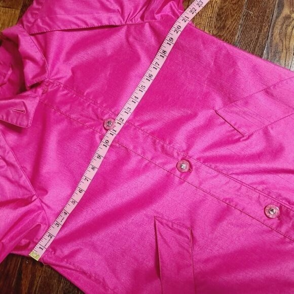 Vintage 80s Barbiecore Hot Pink Trench Coat - Picture 11 of 14